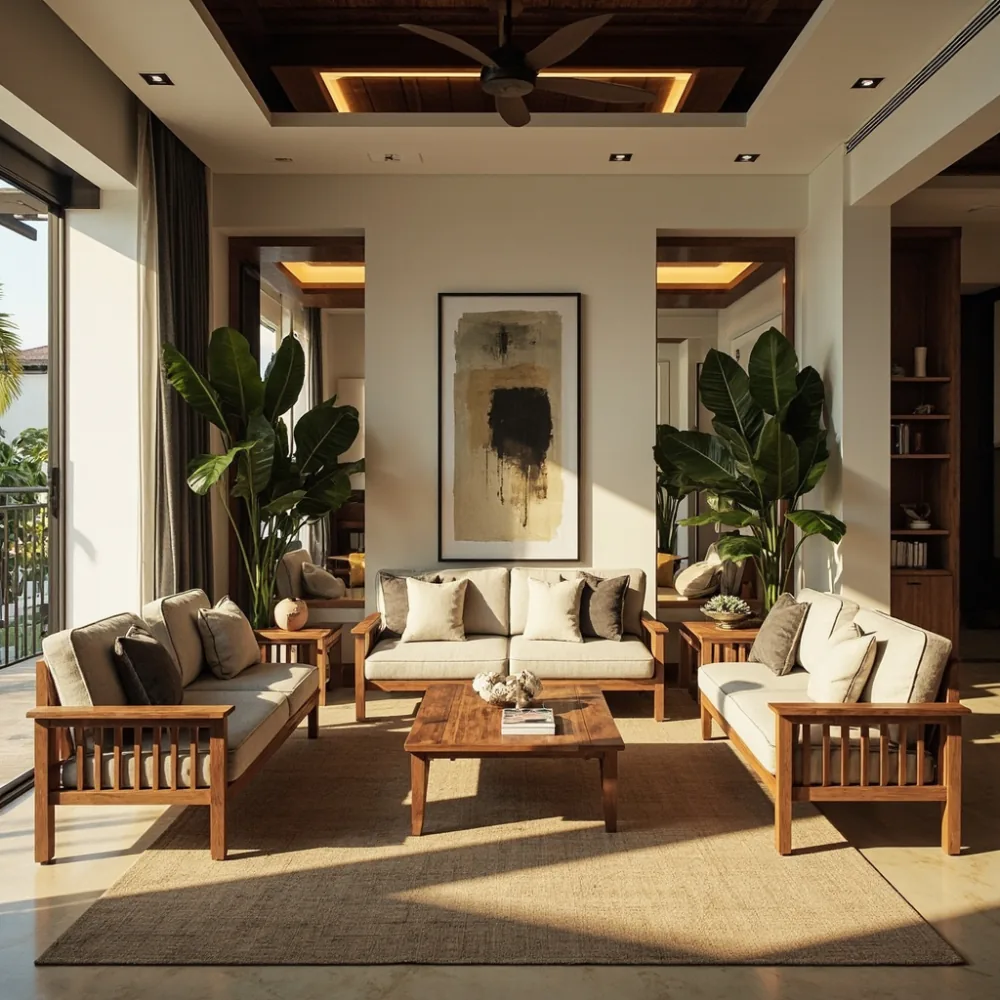 sofa gaya Amerika mewah di teres JB