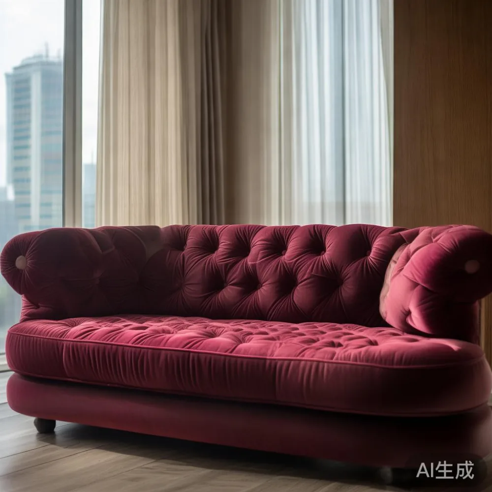 Gambar sofa mewah gaya Perancis di pentas rumah mewah di KL
