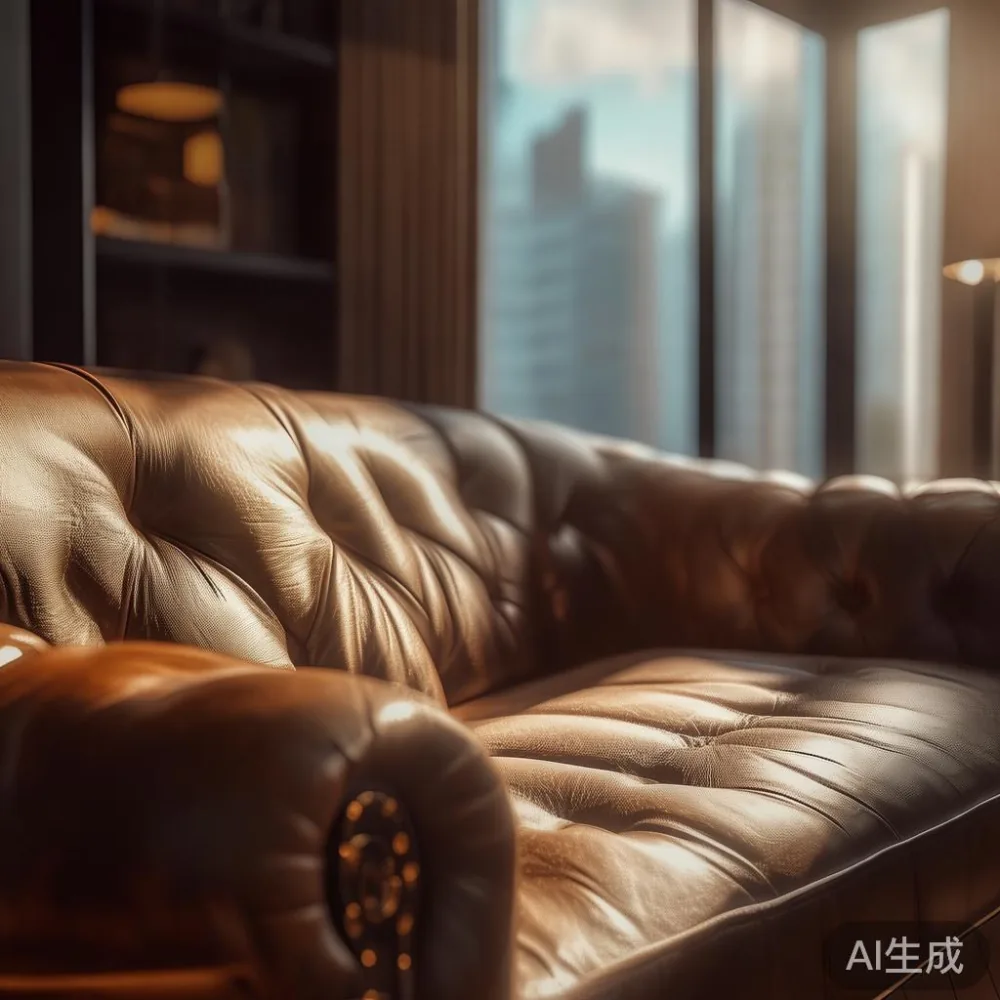Fotografi sofa mewah gaya Amerika di apartemen tinggi di KL