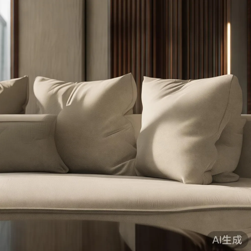 Fotografi sofa mewah gaya postmoden di penthouse di JB
