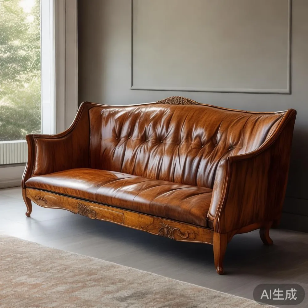 Gambar sofa mewah gaya Perancis di ruang dalam modern
