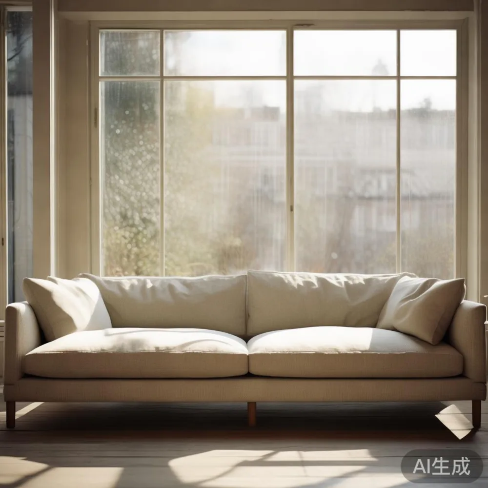 Gambar sofa mewah gaya Amerika di rumah teres