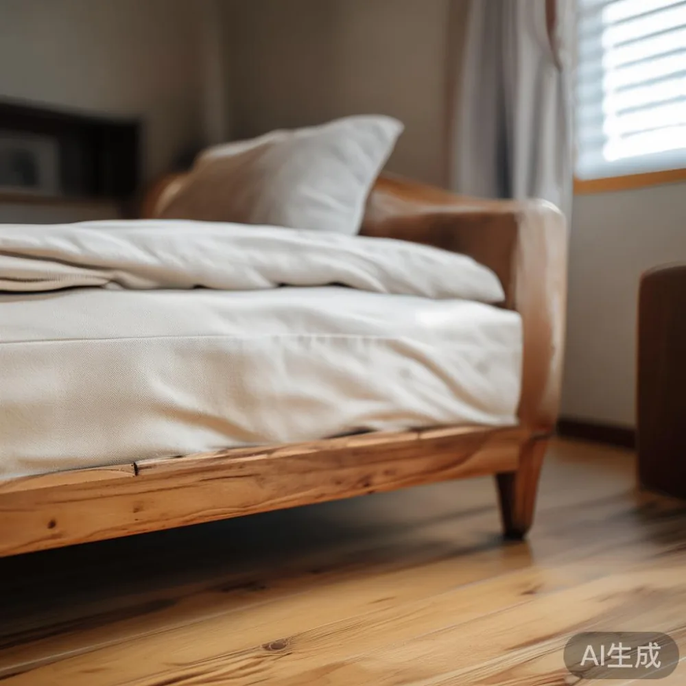 10 Cara Menghias Apartmen Kecil di Malaysia Supaya Tidak Sesak (Pandua — detail of the base and leg construction on a bed
