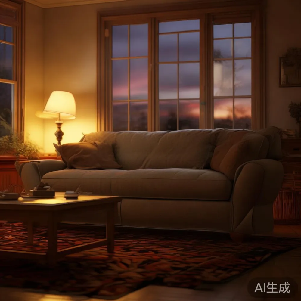 Apa Sebenarnya Yang Mendorong Harga Perabot Kayu Pepejal Di Malaysia — room setting at dusk with warm lamp light, film 