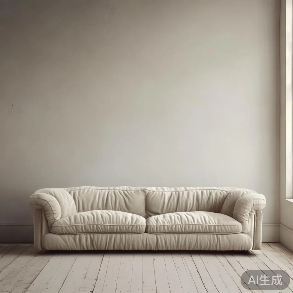 Apa Yang Sebenarnya Menentukan Harga Perabot Kayu Pepejal? — staged against a plain wall with a linen sofa ne