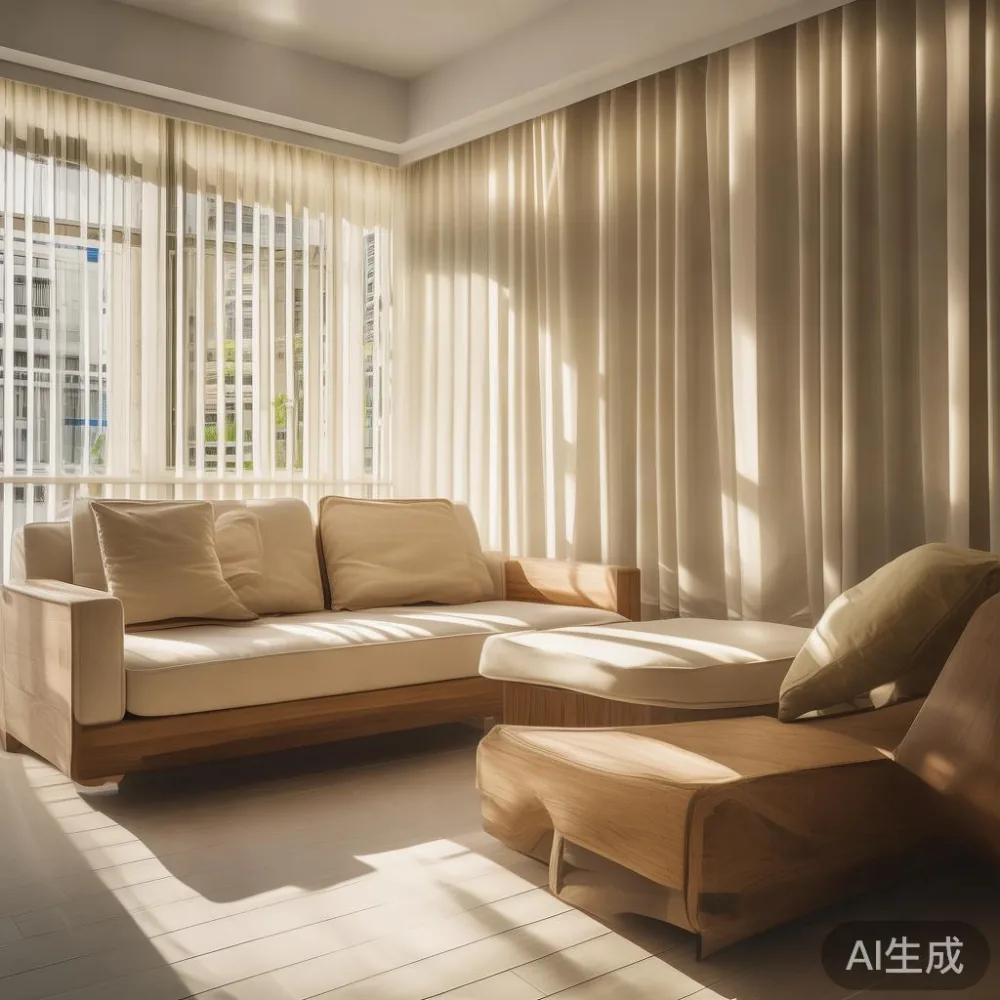 Bagaimana Kelembapan Asia Tenggara Merosakkan Perabot Kayu – Panduan L — in a sunlit Singapore HDB living room, morning l