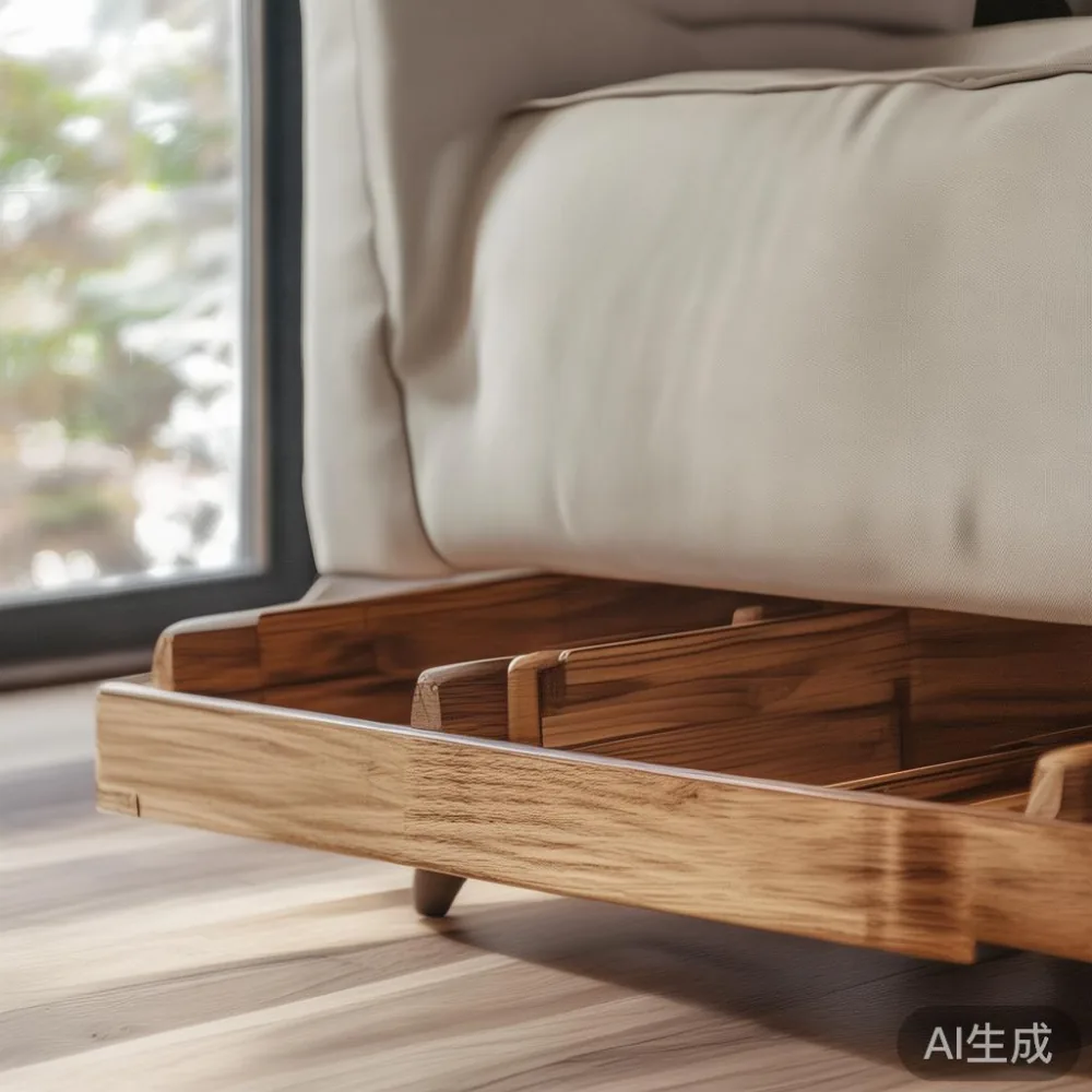 Kelembapan Tenggara Asia dan Mebel Kayu: Apa Yang Anda Perlu Tahu Sebe — detail of the base and leg construction on a bed