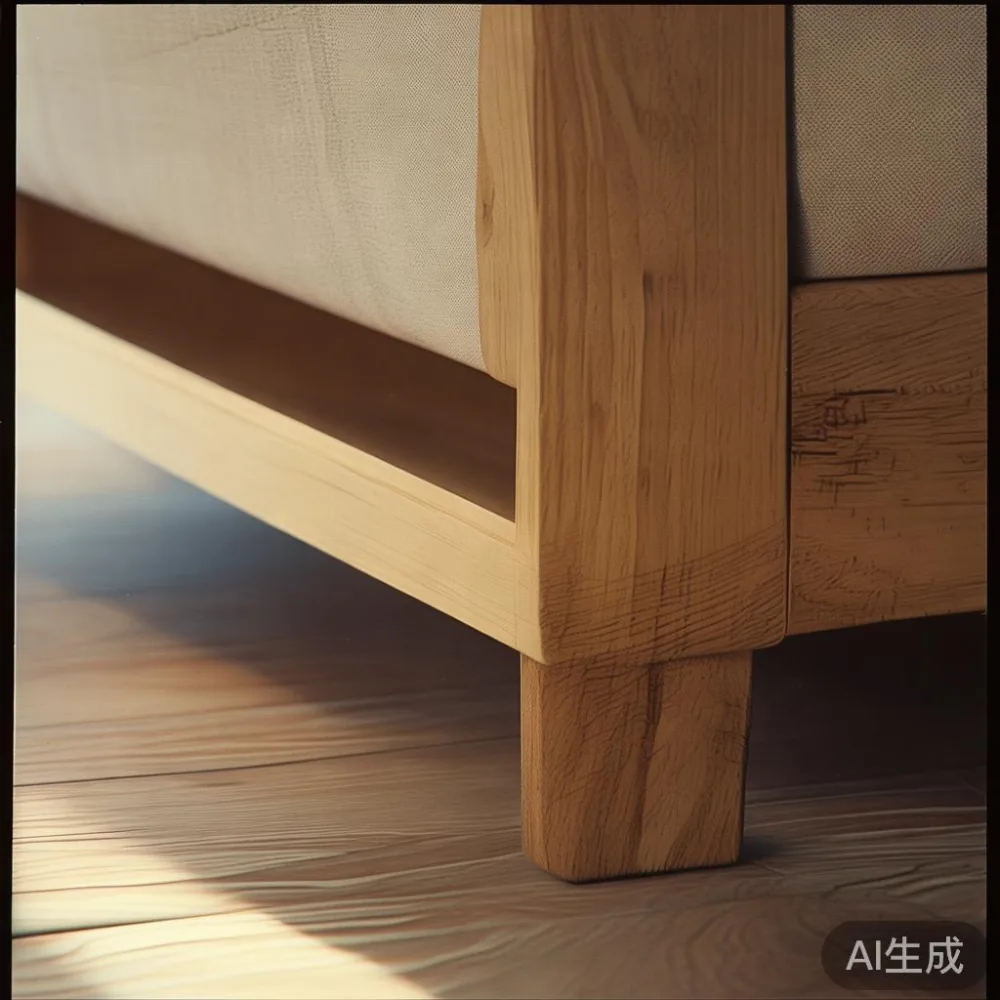 Kelembapan Asia Tenggara dan Perabot Kayu Pepejal: Apa Yang Perlu Anda — detail of the base and leg construction on a bed