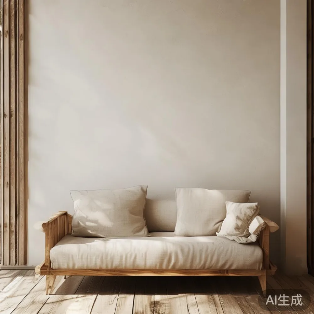 Bagaimana Kelembapan Tropika Asia Tenggara Mempengaruhi Sofa Kayu Pepe — staged against a plain wall with a linen sofa ne