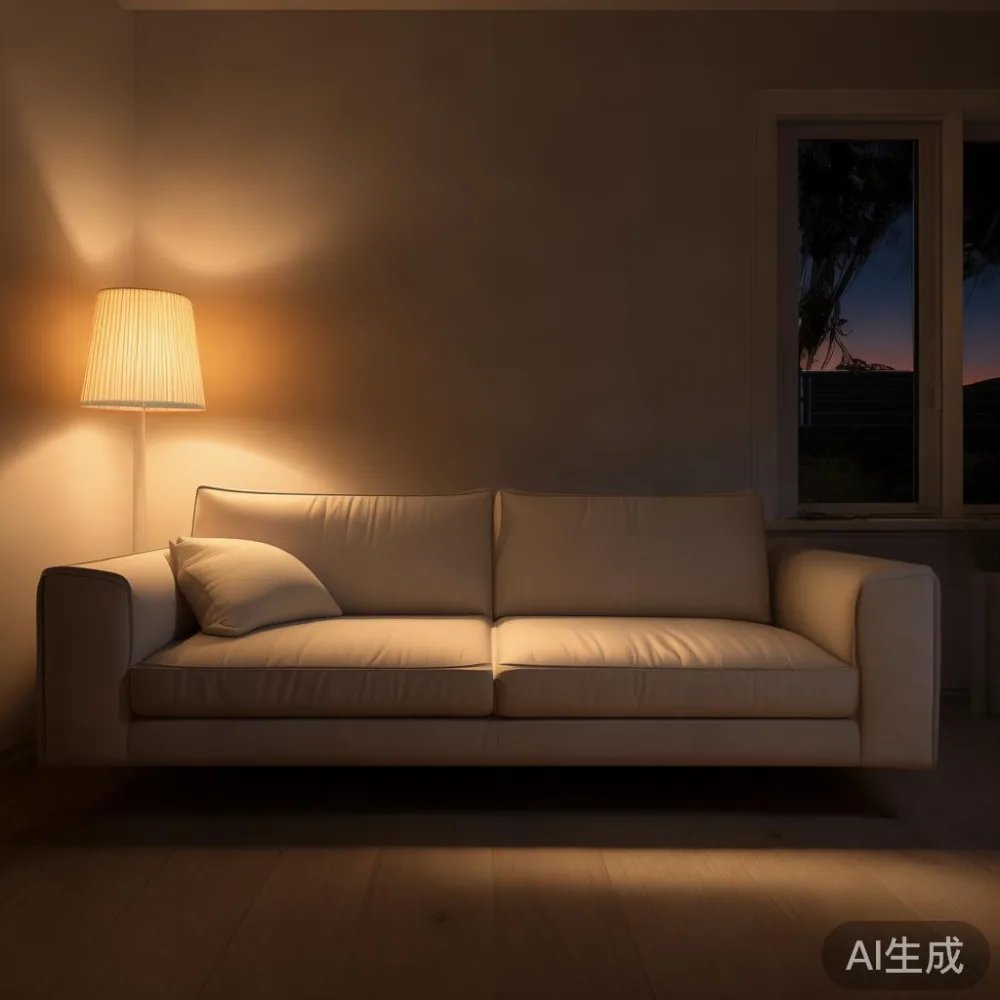 Menata Apartmen Kecil Tanpa Rasa Sesak: Pandian Gaya Hidup Untuk Malay — room setting at dusk with warm lamp light, film 