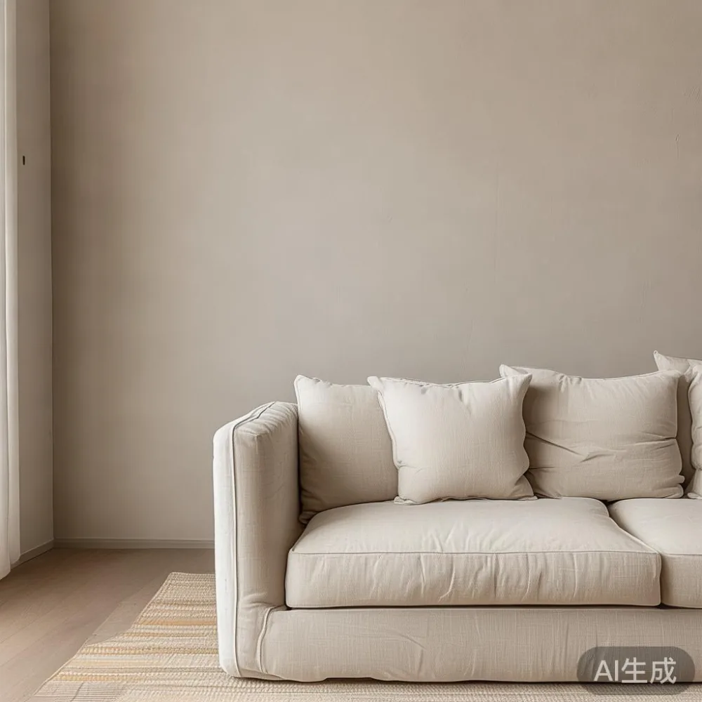 Panduan Memilih Saiz Sofa My untuk Ruang Tamu Kondominium HDB — staged against a plain wall with a linen sofa ne