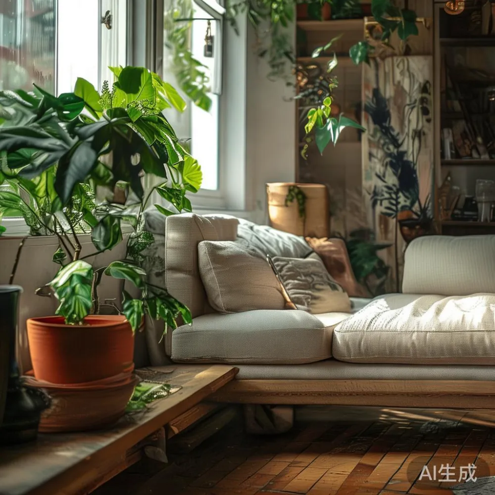 Panduan Memilih Saiz Sofa Tepat Untuk Ruang Tamu Kondominium Anda di M — corner of a small condo apartment with wooden fl