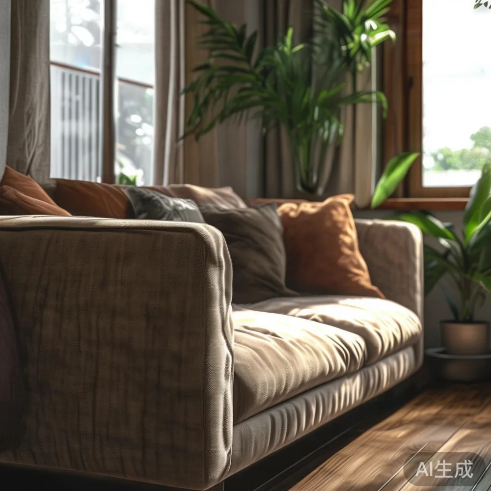Venir atau Kayu Pepejal? Analisis Kos 5 Tahun untuk Pemilik Sofa My di — corner of a small condo apartment with wooden fl