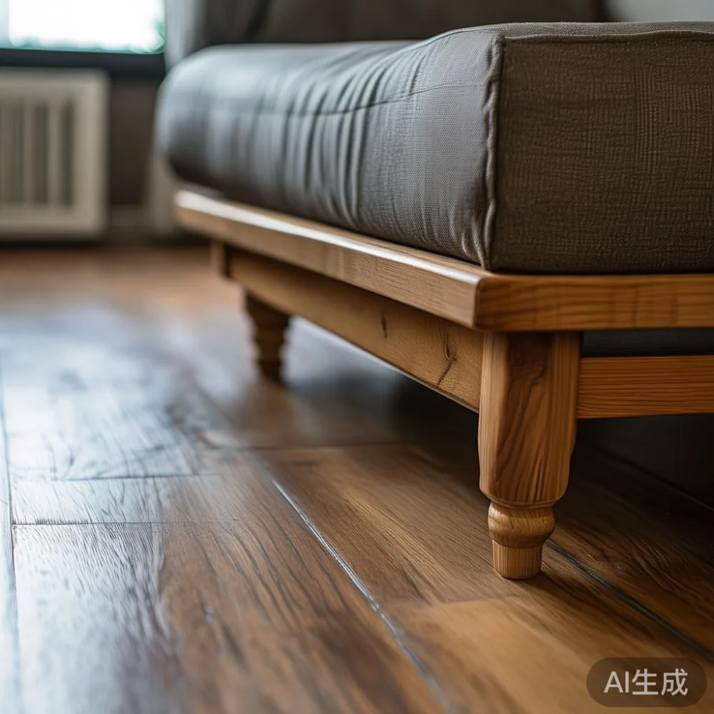 Venir atau Kayu Pepejal? Analisis Kos 5 Tahun untuk Pemilik Sofa My di — detail of the base and leg construction on a bed